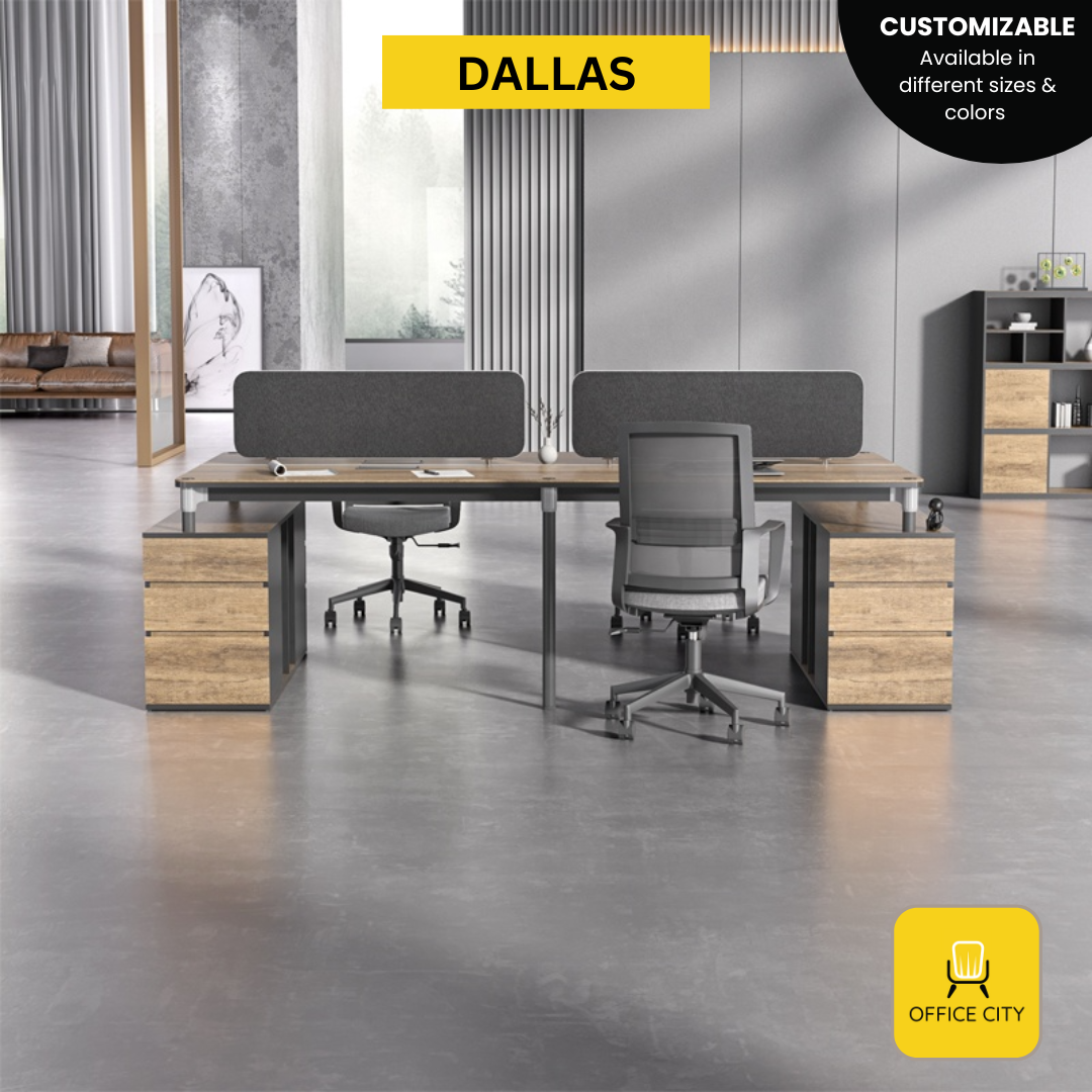 Dallas - Screen Panel Divider Workstation | Customizable – OfficeCity